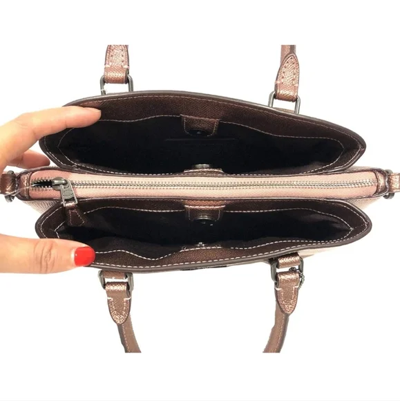 Coach Metallic Rose Gold Purse and Wallet Set - Picture 5 of 14